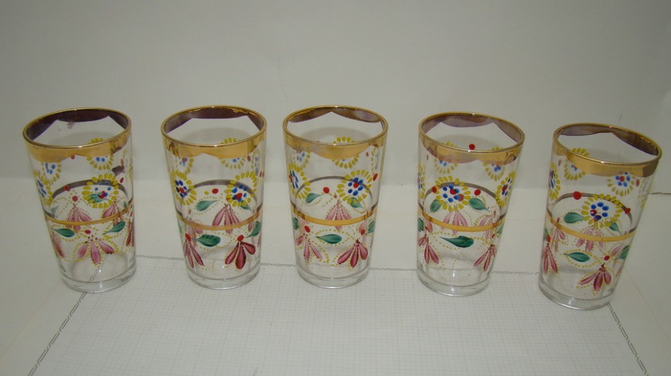 Стаканчики стопки винтажные 5 шт. (A185)