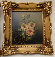 Картины маленькие винтажные 2 шт. (A385)