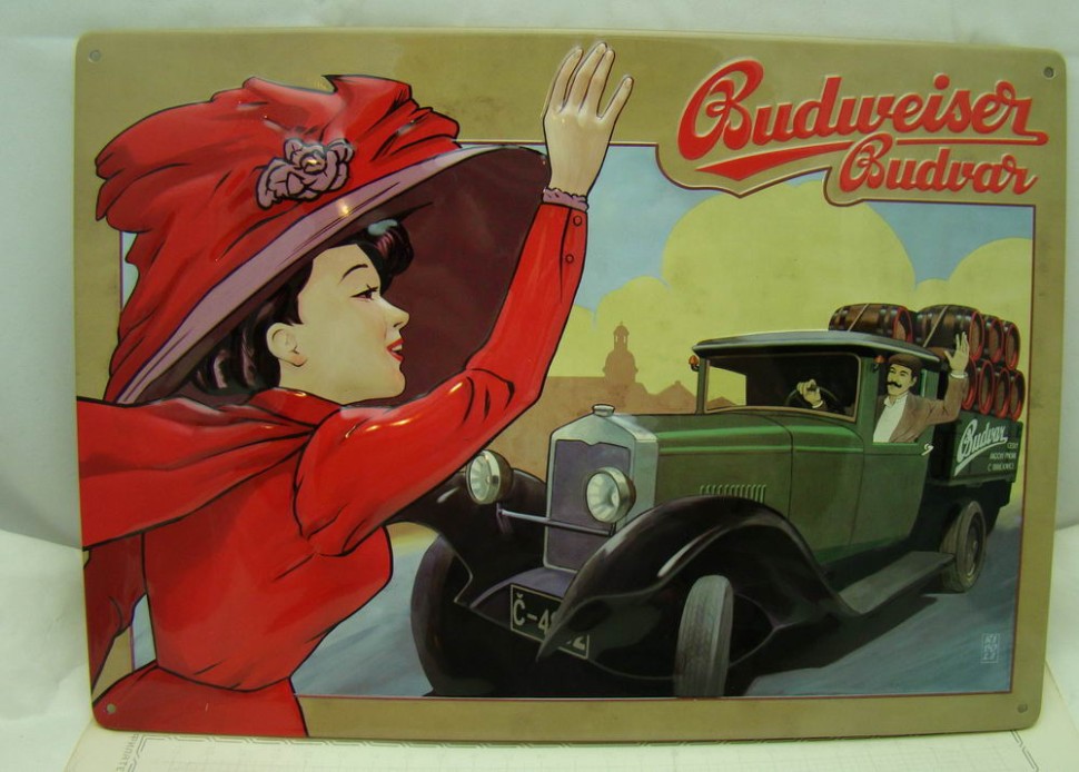 Табличка рельефная постер Budweiser Budvar (P450)