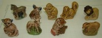 Staffordshire миниатюры фигурки животных 18 шт. (W067)