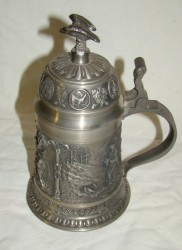 Кружка пивная оловянная Охота (Q567)