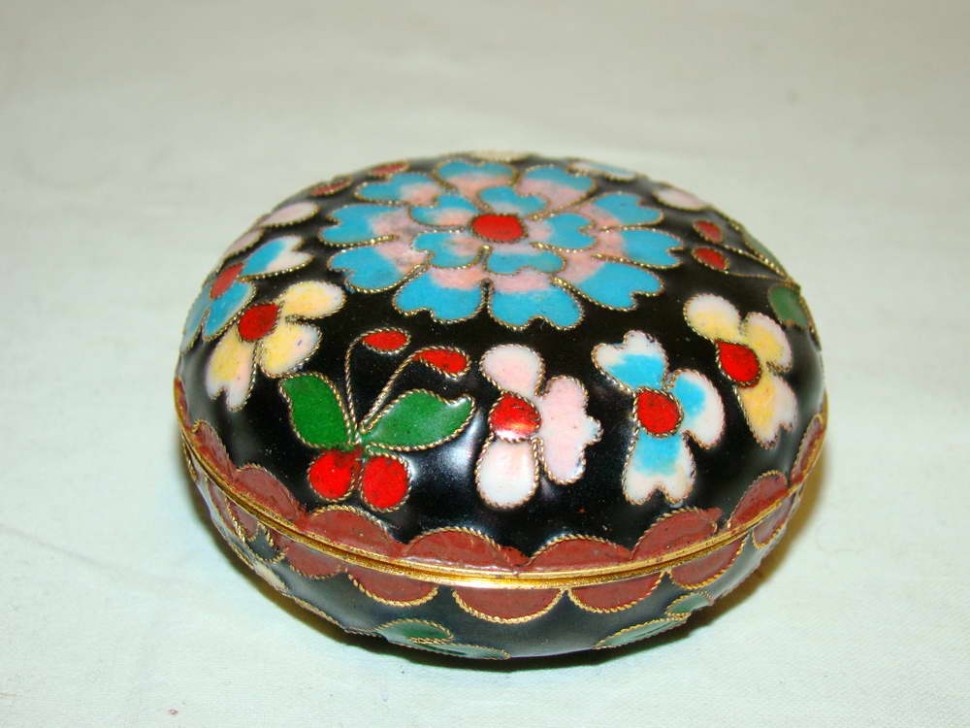Шкатулка клуазоне миниатюрная (T363)