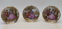 Limoges миниатюрные декоративные винтажные тарелочки 3 шт.  (B073)
