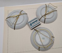 Limoges миниатюрные декоративные винтажные тарелочки 3 шт.  (B073)