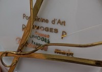 Limoges миниатюрные декоративные винтажные тарелочки 3 шт.  (B073)