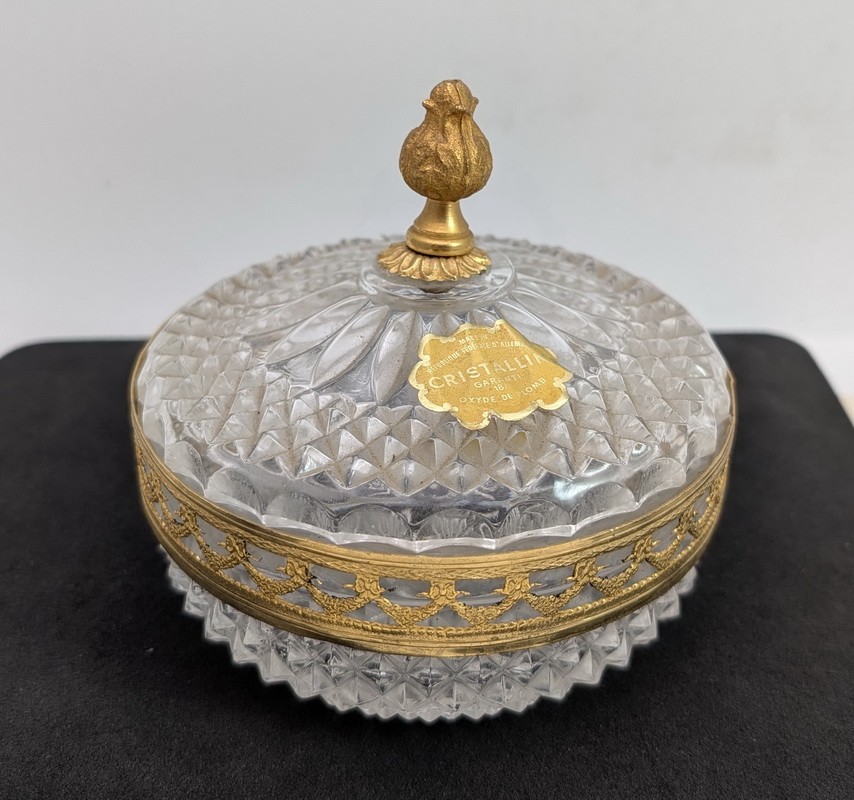 Шкатулка хрустальная винтажная (A979)