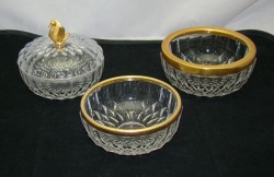 Val Saint Lambert орешница конфетница шкатулка хрустальные (Y658)