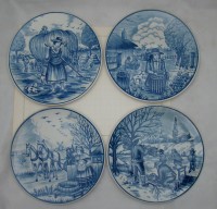 Delft тарелочки винтажные 4 сезона (M205)