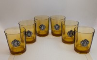 Стаканы с гербами винтажные 6 шт. (A980)