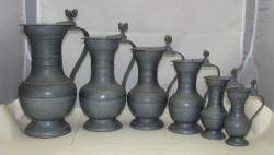Набор винтажных кувшинов 6 шт. по размеру (Y136)