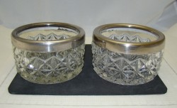 Manco plato подставки сахарницы старинные 2 шт. (Y374)