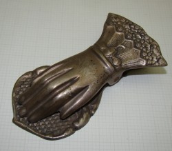 Зажим для денег, бумаг старинный Рука (Y462)