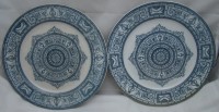 B.C & Walker тарелки антикварные 2 шт. (M206)