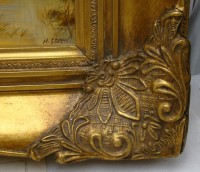 Картина винтажная в массивной рамке (M596)