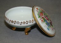 Limoges Шкатулка маленькая фарфоровая винтажная (W517)