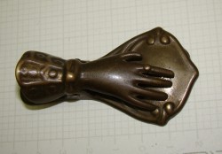 Зажим для денег, бумаг винтажный Рука (Y463)