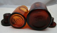 Флаконы штангласы аптечные старинные 2 шт. (Y660)