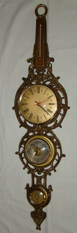 Часы с барометром и гигрометром большие (U636)