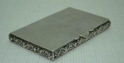 Серебряная визитница портсигар шкатулка (P021)