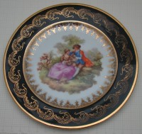 Limoges тарелочка декоративная Галантная сцена Фрагонара (M208)