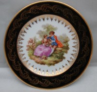 Limoges тарелочка декоративная Галантная сцена Фрагонара (M208)