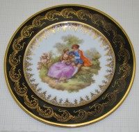 Limoges тарелочка декоративная Галантная сцена Фрагонара (M208)