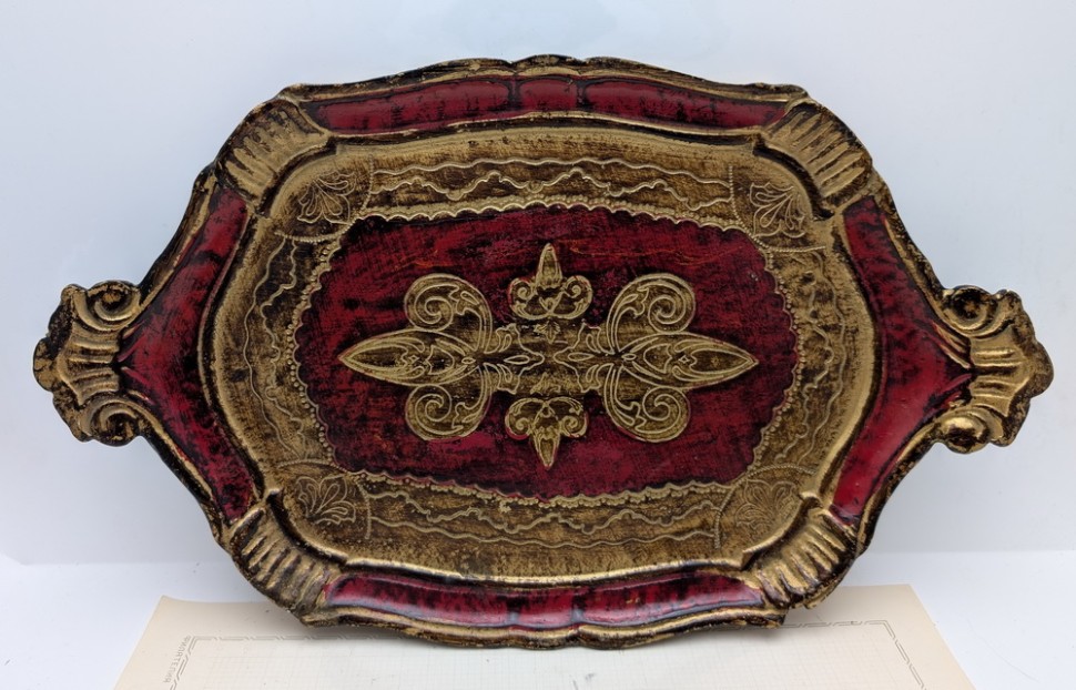 Подносик флорентийский винтажный (A883)