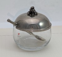 Bormioli Rocco винтажная сахарница с ложечкой (A983)