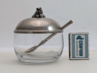 Bormioli Rocco винтажная сахарница с ложечкой (A983)