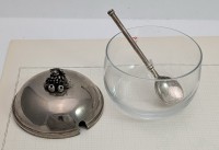 Bormioli Rocco винтажная сахарница с ложечкой (A983)