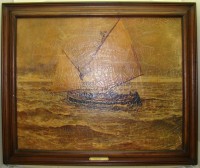 Картина репродукция принт на холсте Корабль (Y859)