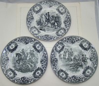 Boch Freres тарелки коллекционные винтажные Наполеон 3 шт. (Y663)