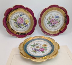 Limoges винтажные тарелки Цветы (A985)