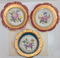 Limoges винтажные тарелки Цветы (A985)
