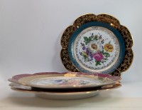 Limoges винтажные тарелки Цветы (A985)
