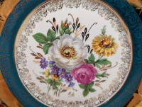 Limoges винтажные тарелки Цветы (A985)
