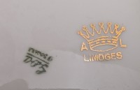 Limoges винтажные тарелки Цветы (A985)