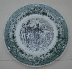 Sarreguemines тарелка старинная Наполеон (Y664)