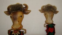 Винтажные альпийские колокольчики с подвесом на стену 2 шт. (A492)