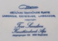 Tove Svendsen винтажная тарелка Лабрадор (A987)