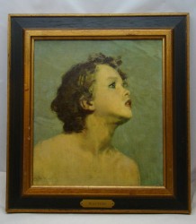 Картина "Голова Амура" винтажная (V802)