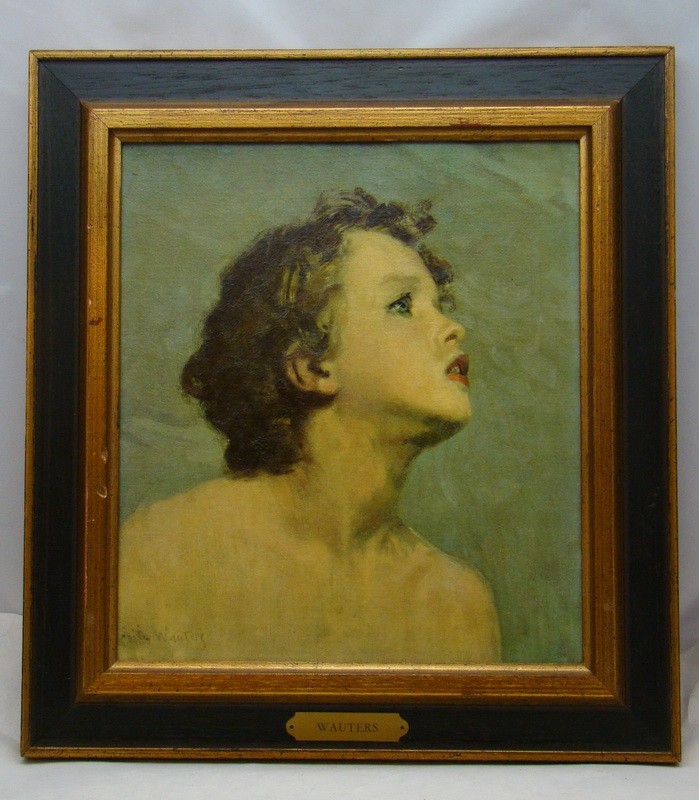 Картина "Голова Амура" винтажная (V802)