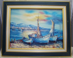 Картина винтажная Лодки (Y304)