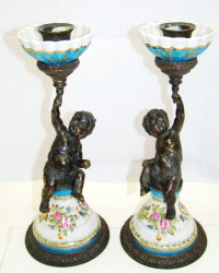 Подсвечники парные Путти (X249)