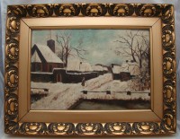 Картина винтажная пейзаж Зима (Y668)