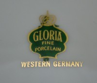Gloria блюдо тарелка фарфоровая винтажная (Y146)