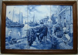 Delft картина панно винтажное из керамических плиток (Y669)