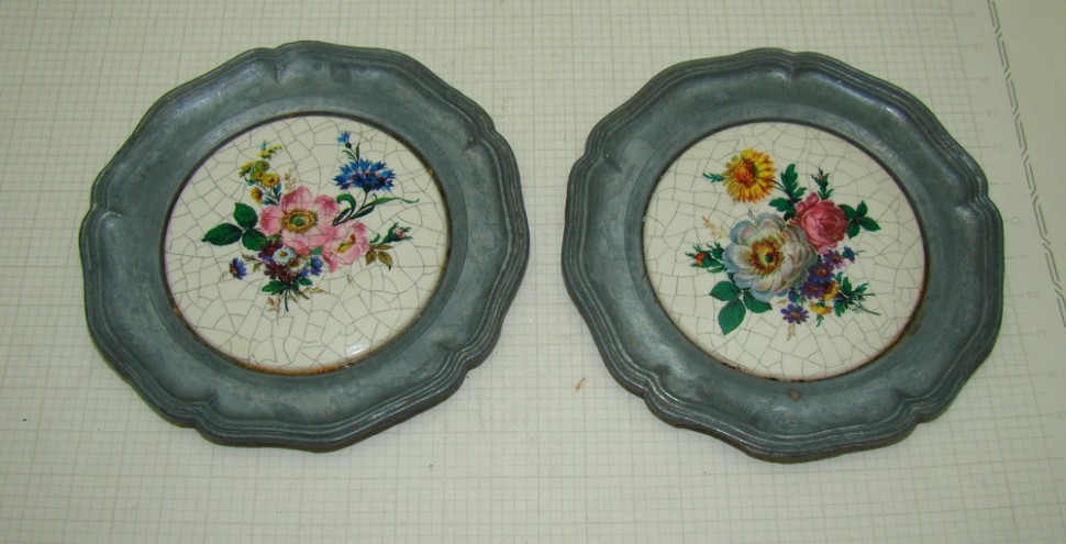 Блюдца декоративные "Цветы" 2шт. (P700)