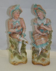 Фигурки статуэтки старинные пара (X220)