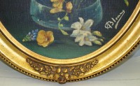 Картина винтажная в овальной рамке Цветы (Y307)